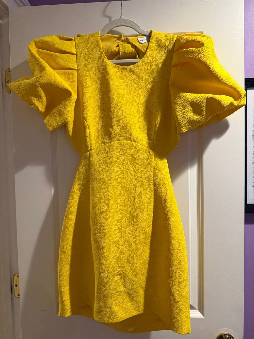 Rebecca Vallance Jacklyn yellow mini dress